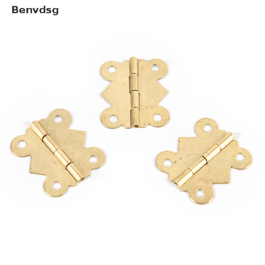 Set 10 Bản Lề Bướm Mini Bằng Đồng Thau Nhiều Màu Sắc Dùng Để Sửa Chữa Ngăn Kéo / Hộp Trang Sức DIY
