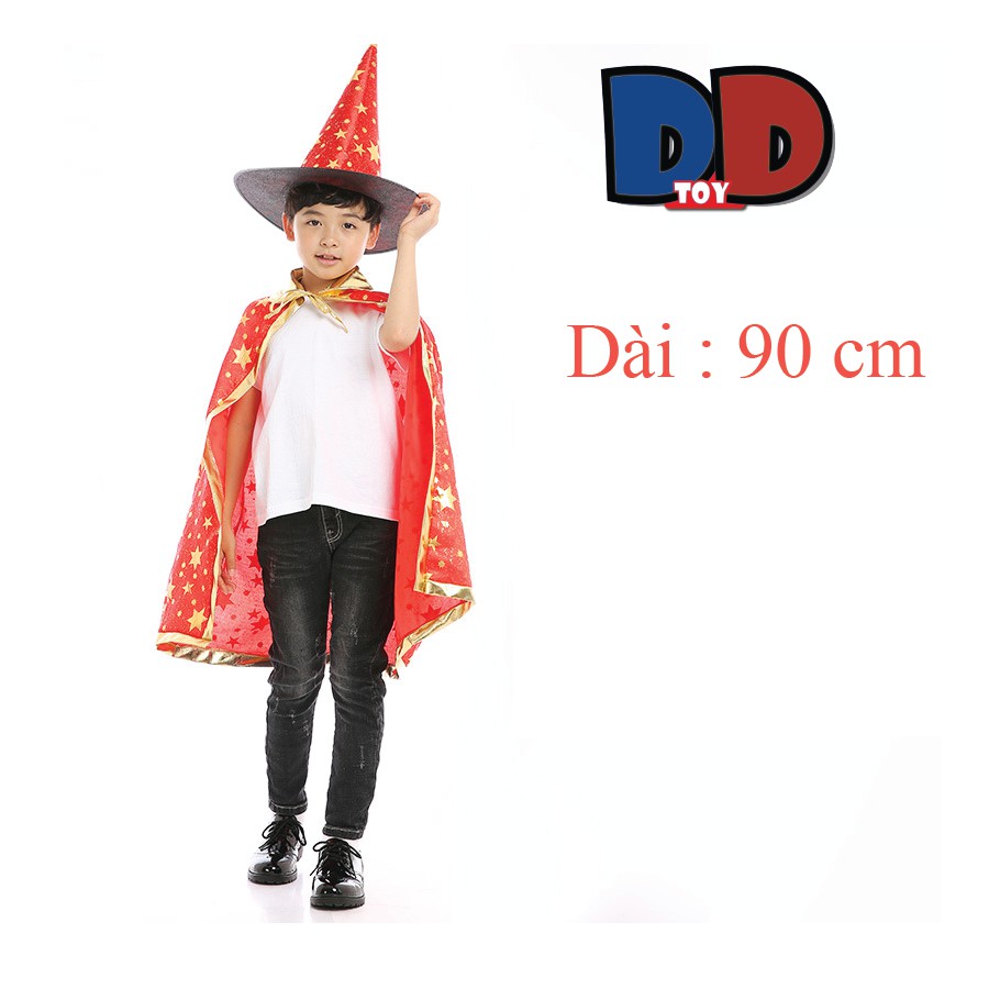 Cosplay phù thủy cho bé cùng Áo choàng kèm mũ hoá trang haloween