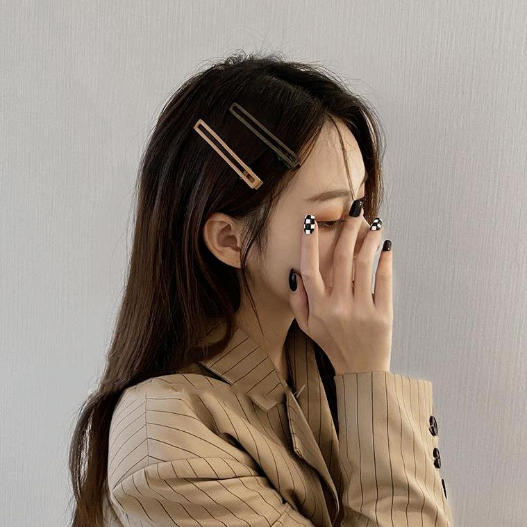 Set 3 Kẹp Tóc Mỏ Vịt Bằng Hợp Kim Màu Trà Sữa Phong Cách Hàn Quốc Cổ Điển Thời Trang Dành Cho Nữ