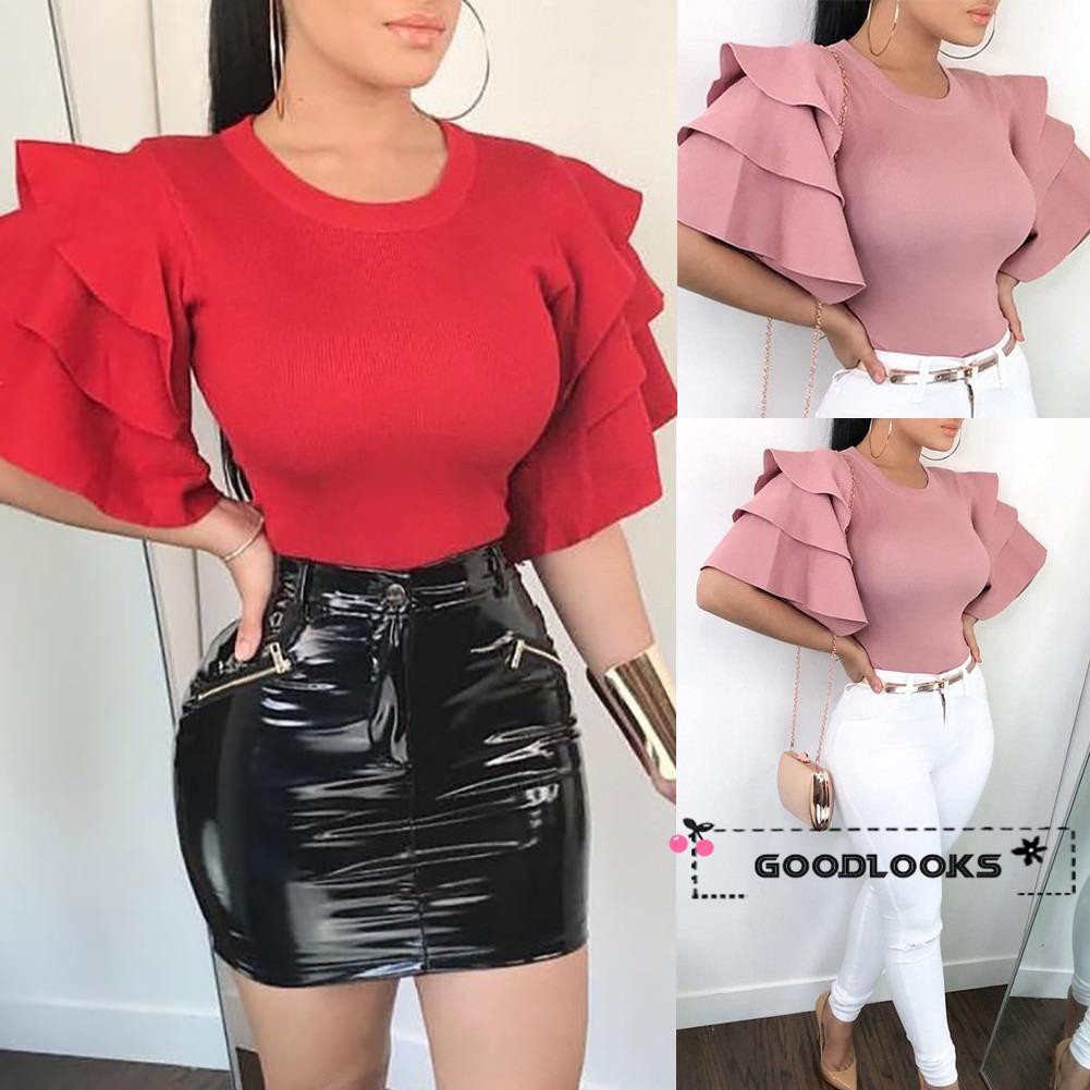 Áo tay xòe form ôm thời trang quyến rũ cho nữ | BigBuy360 - bigbuy360.vn