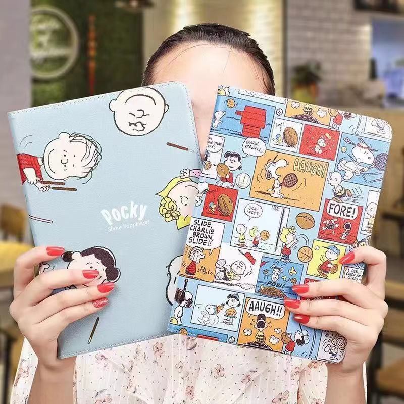 Bao Da Máy Tính Bảng In Hình Snoopy Cho ipad Air ipad Pro ipad Air 2 ipad mini 3 ipad mini 4 ipad 2 ipad 3 ipad 4 ipad mini 2 ipad mini5