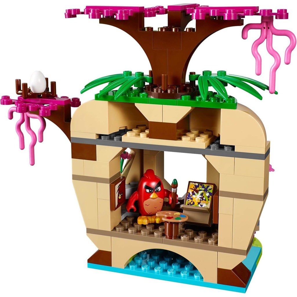 LEGO ANGRY BIRDS CHÍNH HÃNG - SIÊU TRỘM ĐỘT NHẬP HÒN ĐẢO TRỨNG - MÃ SP 75823