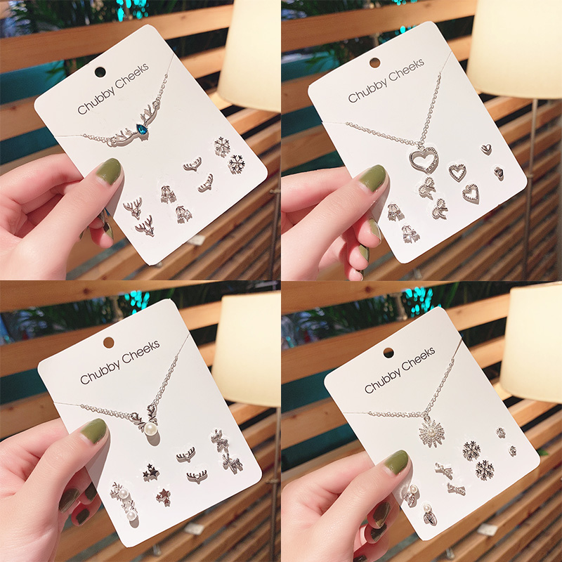 Bộ Khuyên Tai Kiểu Dáng Đơn Giản Phong Cách Hàn Quốc