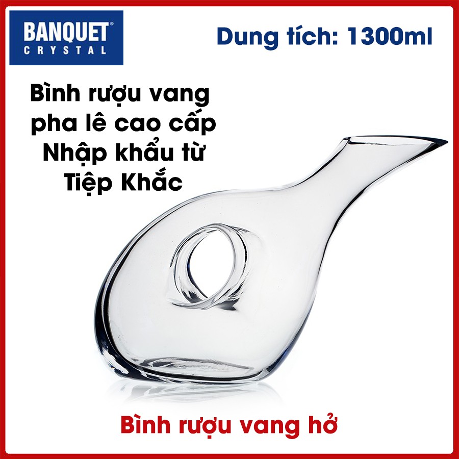 Bình pha lê Decanter vang hở dung tích 1300ml (DEC1300)