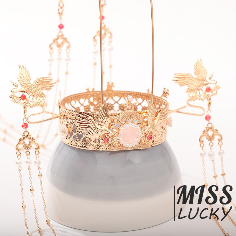 Bộ trâm và vương miện phong cách Trung Hoa cổ điển cho nữ