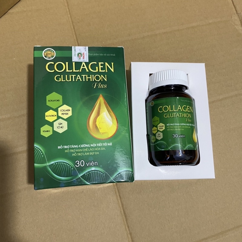 Viên uống nội tiết sâm tố nữ mầm đậu nành COLLAGEN GLUTATHION PLUS - tăng cường nội tiết tố nữ ,giúp làm đẹp da,trắng da