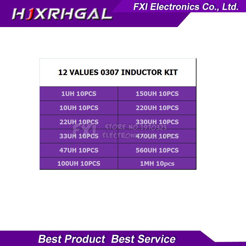 120 Linh Kiện Điện Tử 0307 1 / 4W 0.25W 1uH-1MH 12 Giá Trịx10