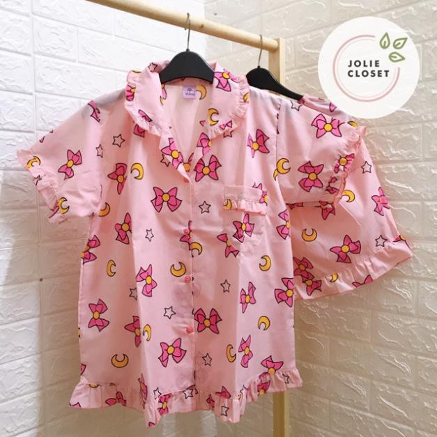 Bộ Ngủ Pijama Thái Lan Form Rộng Hình Nơ