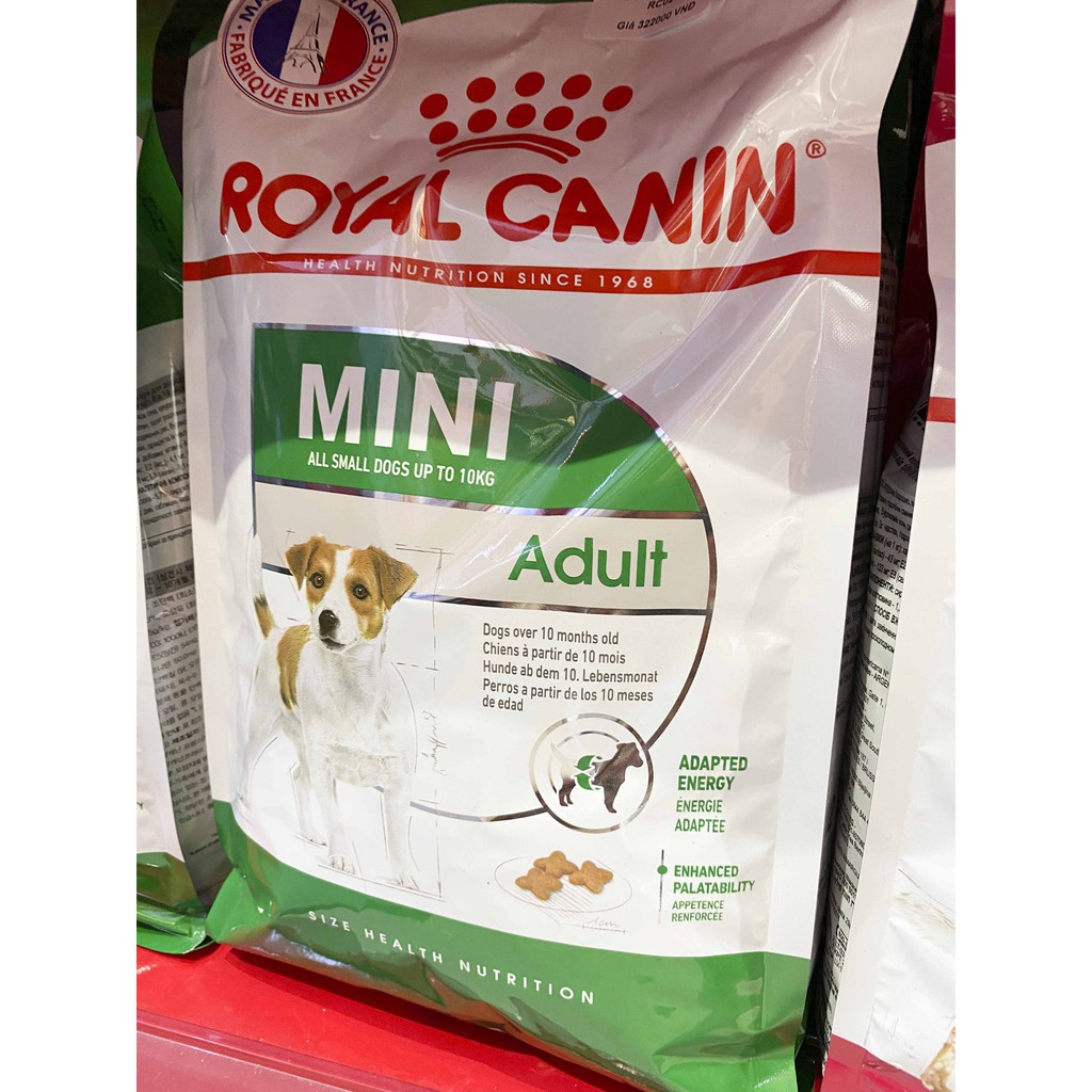 Thức ăn cho chó giống nhỏ Royal Canin Mini Puppy và Mini Adult bao 800gr