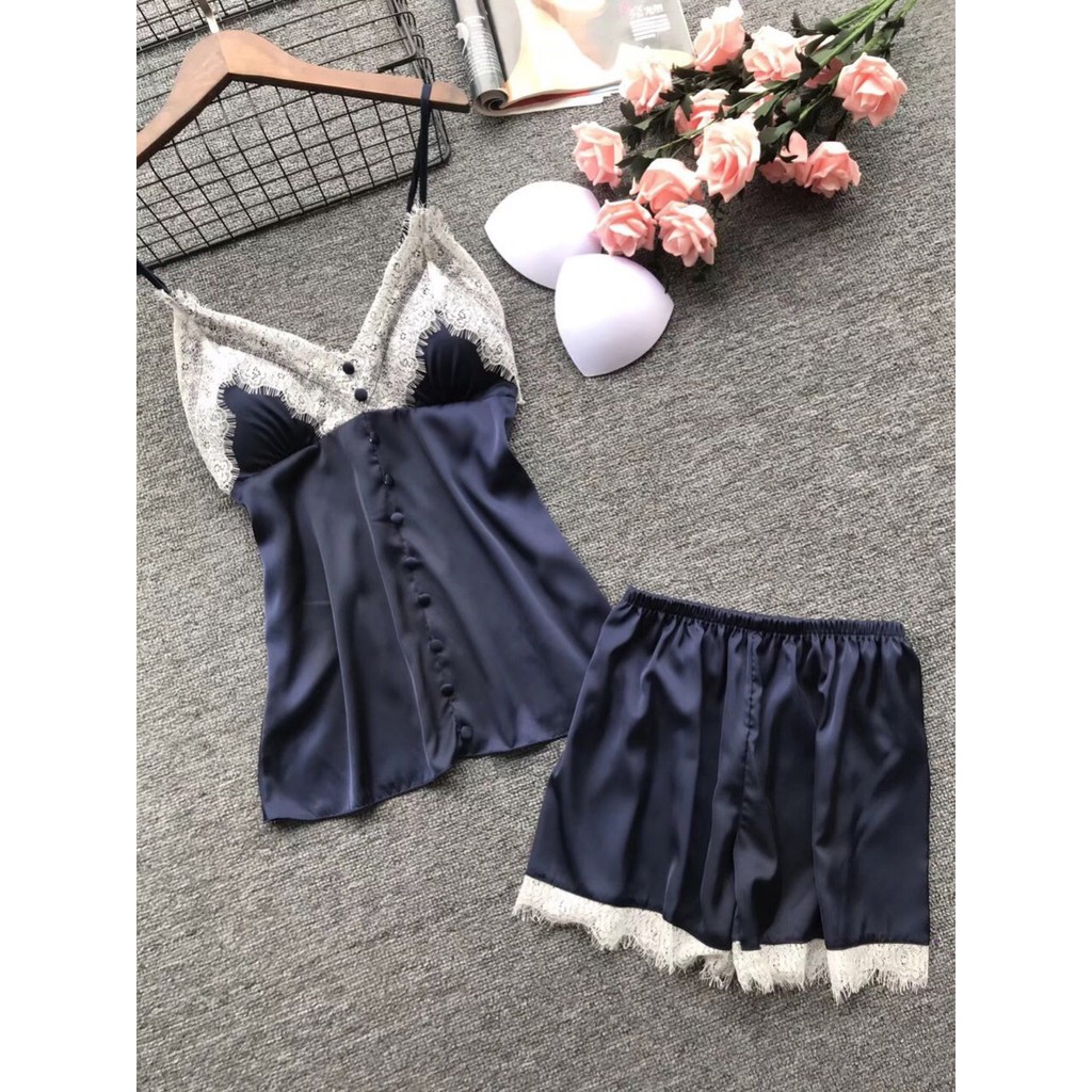 Bộ ngủ đùi khuy hàng Quảng Châu xịn