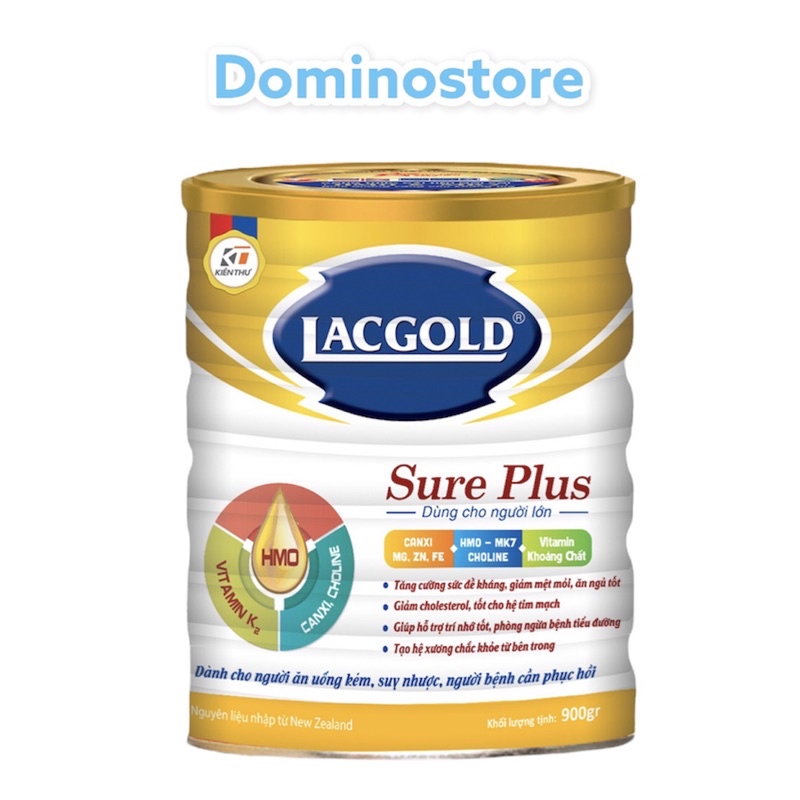 Sữa bột Lacgold SURE PLUS 900g giúp người già ăn ngon