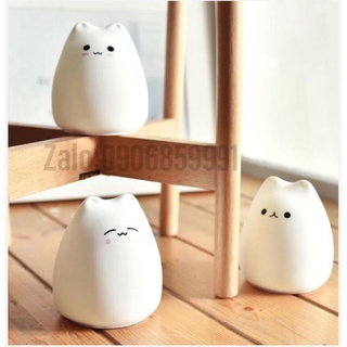 Đèn ngủ,đèn cảm ứng silicon mèo mini