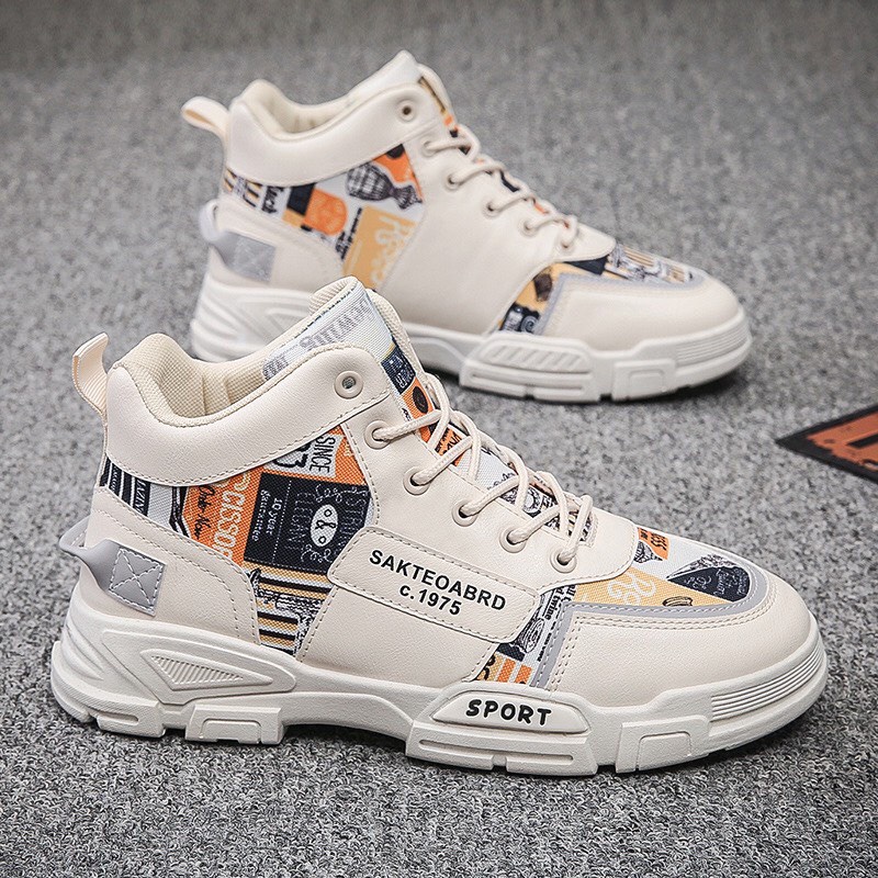 Giày cao cổ nam Denim C1975 dáng thể thao thời trang phong cách bụi bặm