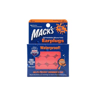 Hộp 6 đôi nút bịt tai chống ồn Mack's Earplugs dành cho trẻ em, trẻ sơ sinh Nhập khẩu Mỹ