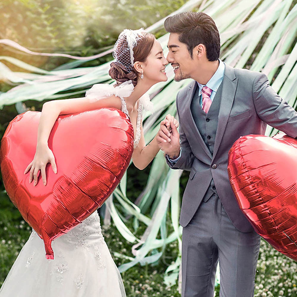 Bong bóng trái tim kích thước 75cm dùng trong trang trí tiệc cưới tiệc sinh nhật tùy chọn màu sắc