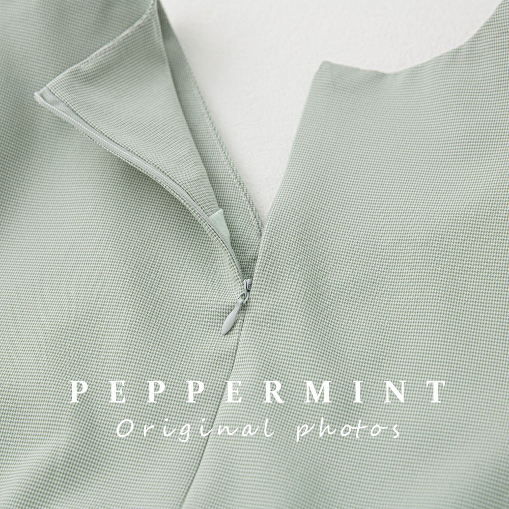 Đầm tay ngắn cổ chữ V thắt dây eo phong cách thanh lịch thời trang cho nữ 44032