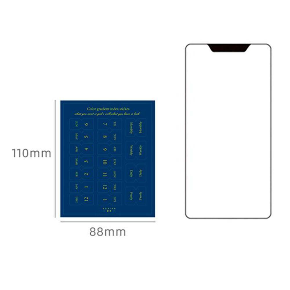 PEWANY Set 10 Tấm Nhãn Dán Ghi Chú Màu Gradient Dễ Thương