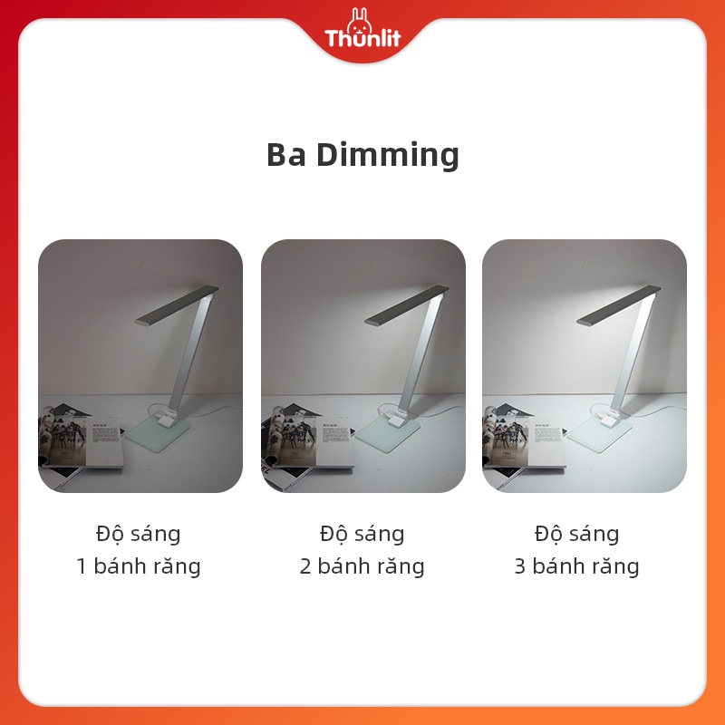 Đèn LED để bàn THUNLIT điều chỉnh độ sáng 3 mức được cao cấp tiện lợi