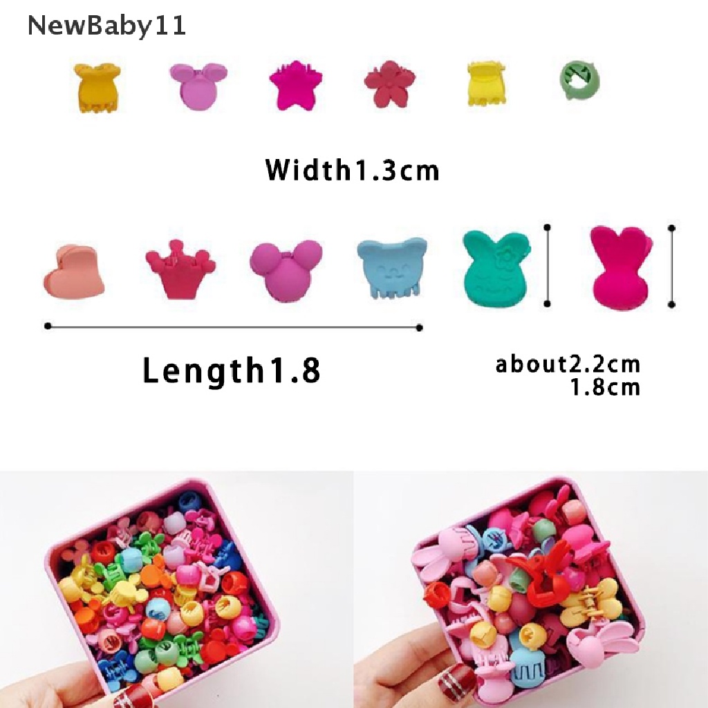 Bộ 50 Kẹp Tóc Càng Cua Đính Hoa Ngọt Ngào Cho Bé Gái .