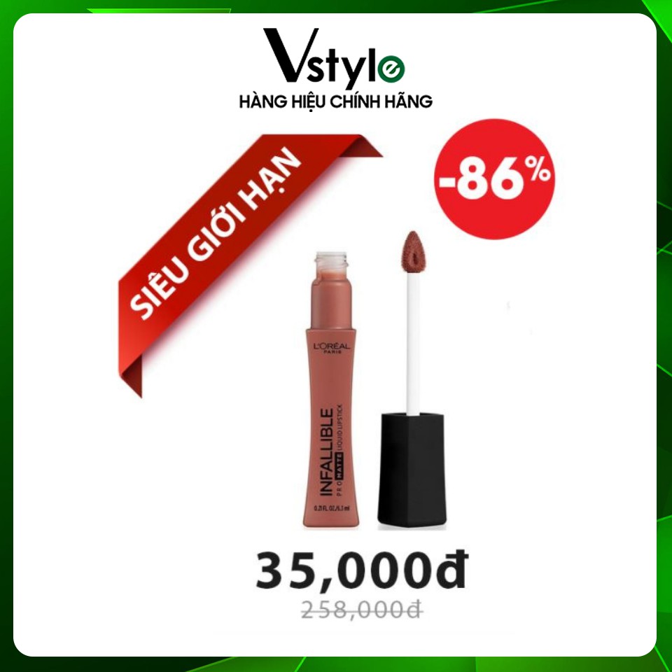 Son Kem Lì Lâu Trôi L'oreal Paris Pro Matte Liquid Liptick Màu 358