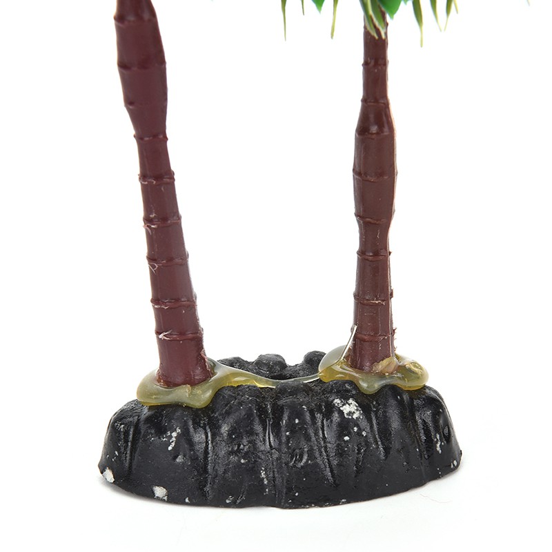 Mô hình cây dừa bằng nhựa trang trí bể cá cảnh 5"