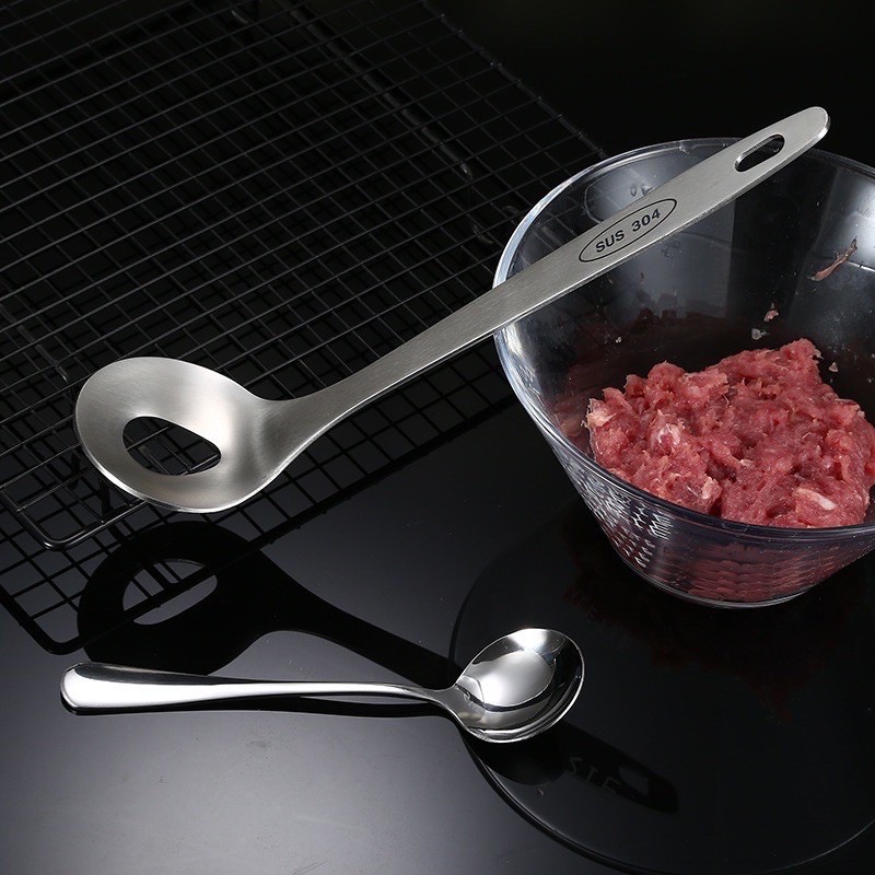 THÌA LỖ NẶN MỌC, THỊT VIÊN INOX