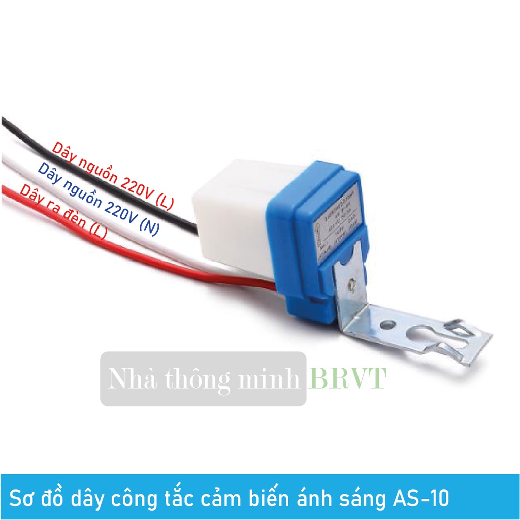 Bộ 2 công tắc cảm biến ánh sáng 220V tự động bật đèn khi trời tối, tắt đèn khi trời sáng