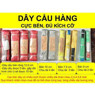 Dây cáp vải cẩu hàng siêu bền.