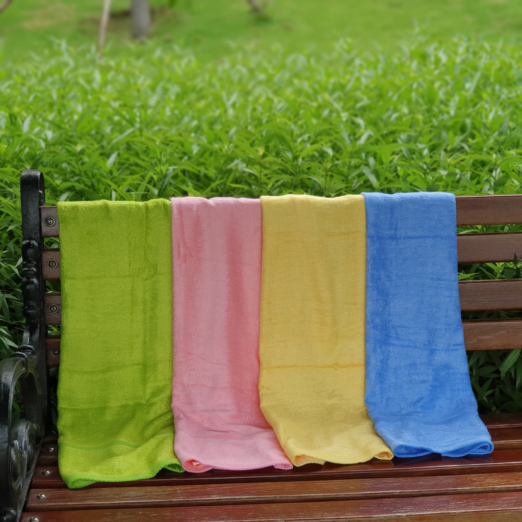 COMBO 3 Khăn sợi tre cao cấp tiết kiệm cho gia đình mềm mịn, khăn tắm, gội đầu và khăn mặt