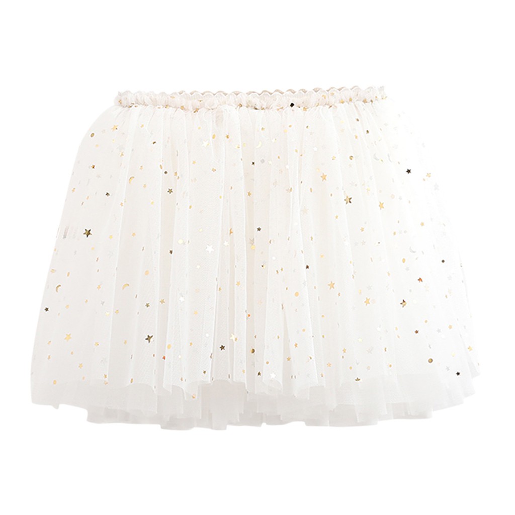 Váy ballet tutu vải tulle phối sequin cho bé gái