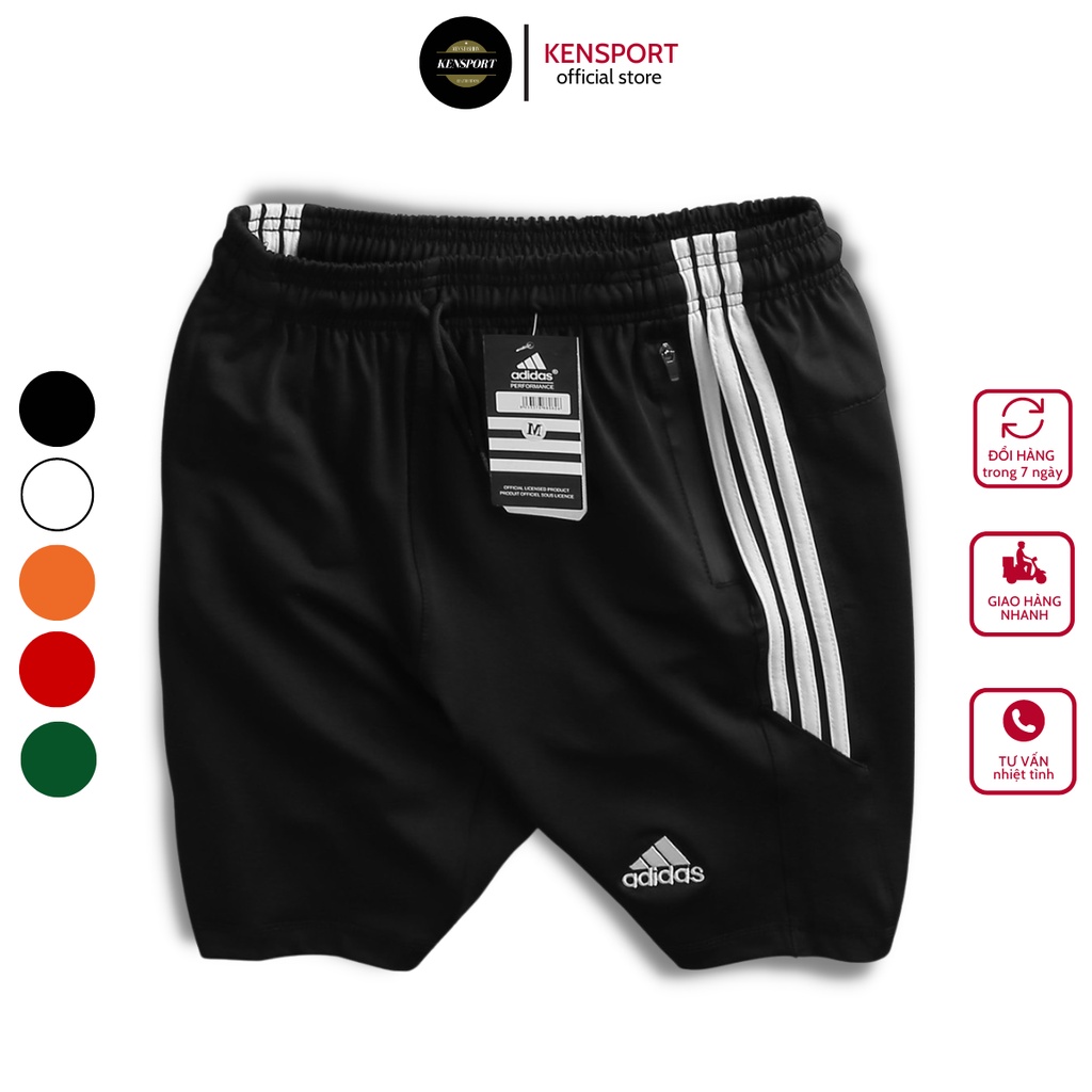 Quần đùi thể thao họa tiết kẻ sọc basic, quần short tập gym chạy bộ nam QS26 kensports nhiều màu sắc lựa chọn