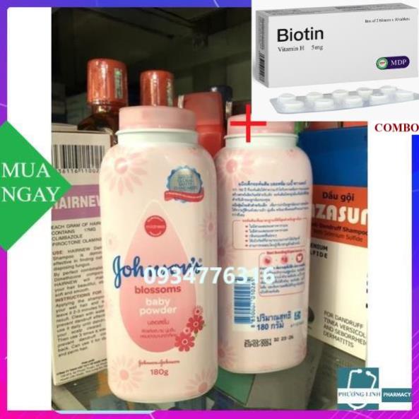 Combo Biotin 5mg+ Phấn em bé Gohuson’s baby hồng