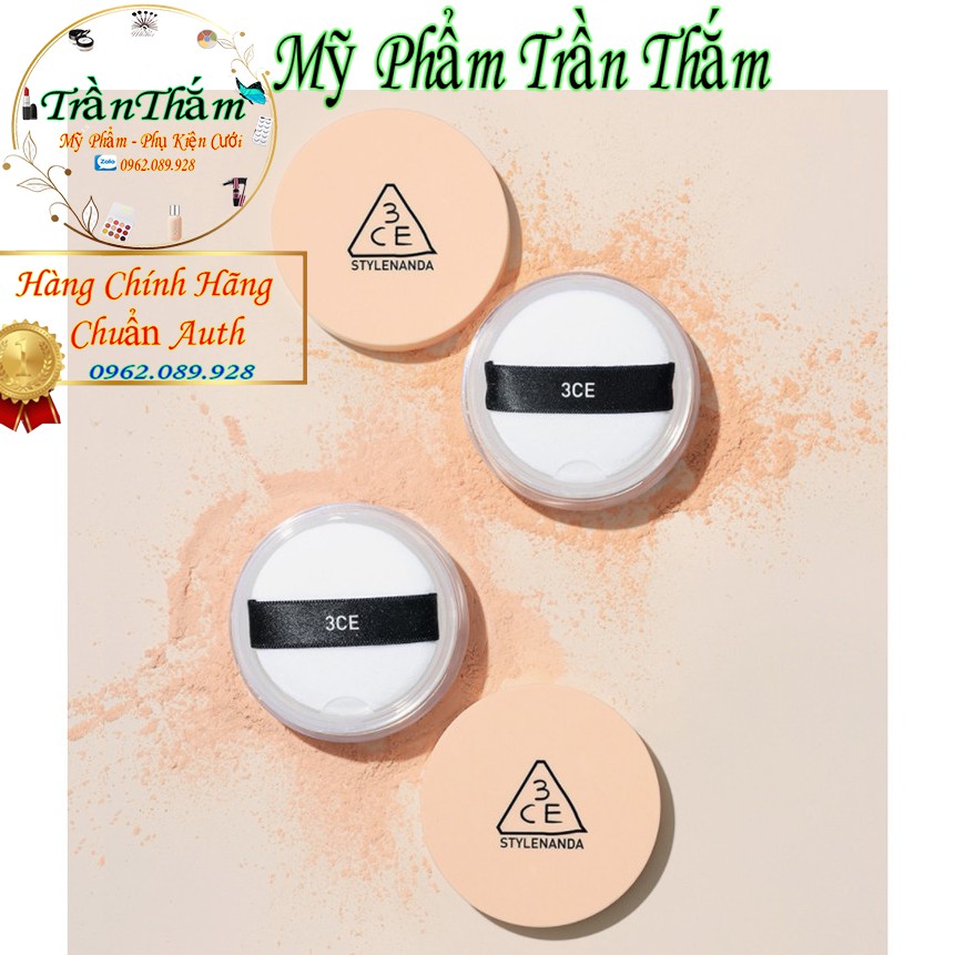 Phấn Phủ 3CE NATURAL FINISH LOOSE POWDER Cho Lớp Trang Điểm Tự Nhiên Bền Màu