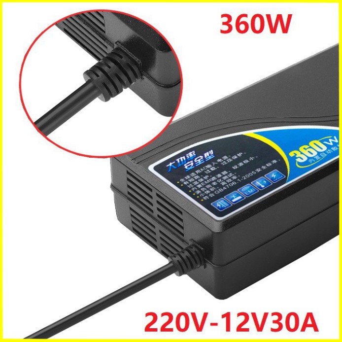 Bộ chuyển đổi nguồn điện từ 220V sang điện 12V-30A công suất 360W DOS-12-220