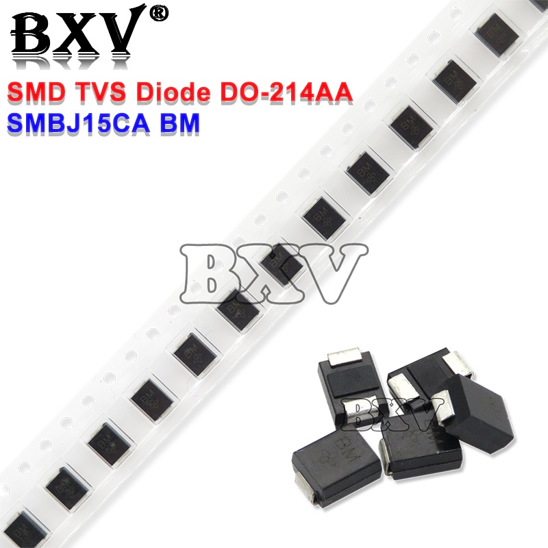 Set 20 Điốt SMBJ15CA DO-214AA BM SMD TVS SMBJ15CA-E3 / 52 600W 15V Chuyên Dụng