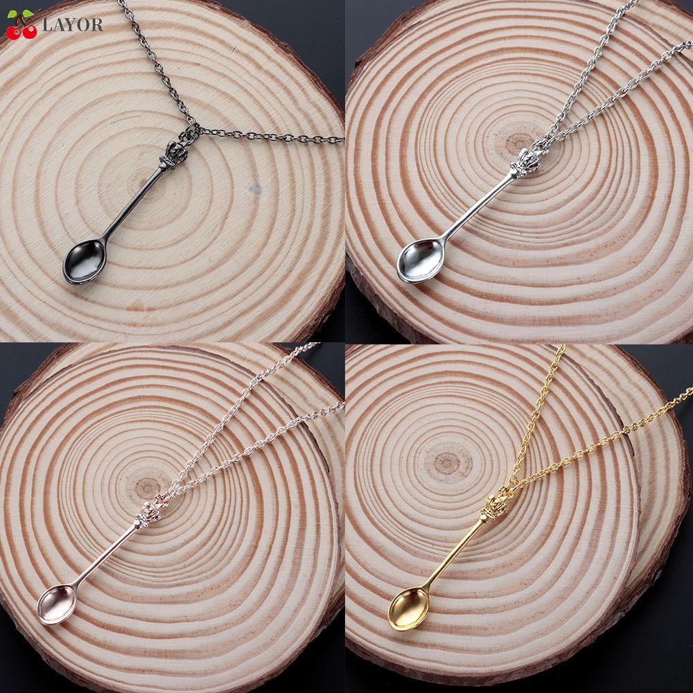 Vòng cổ Phong Cách Vintage Mới|Muỗng / Nhiều Màu Sắc Hình Vương Miện Mini