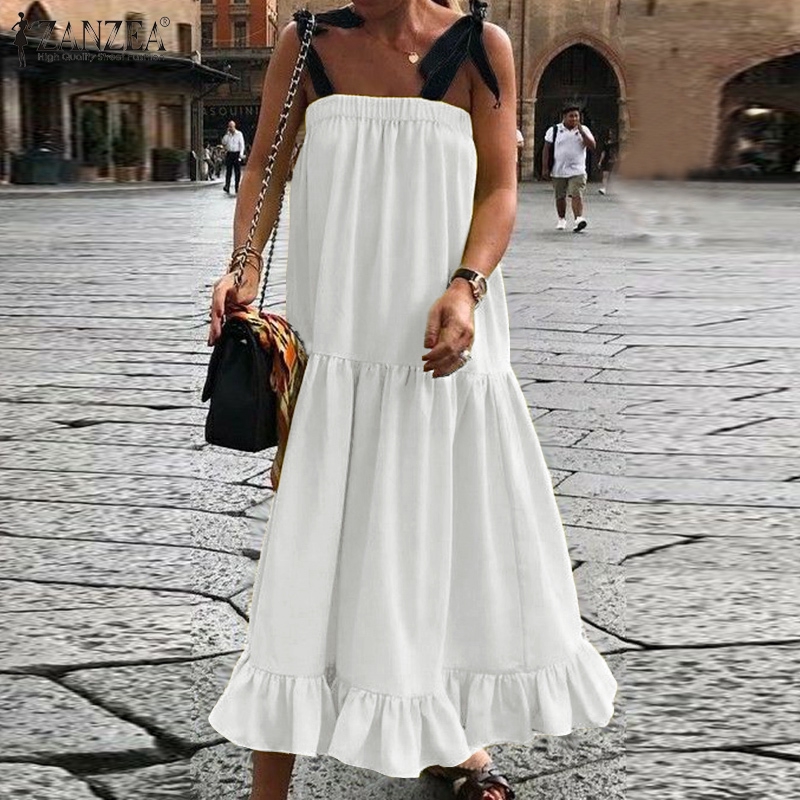 Dầm Dài Zanzea Màu Trơn Thời Trang Nữ Tính | BigBuy360 - bigbuy360.vn