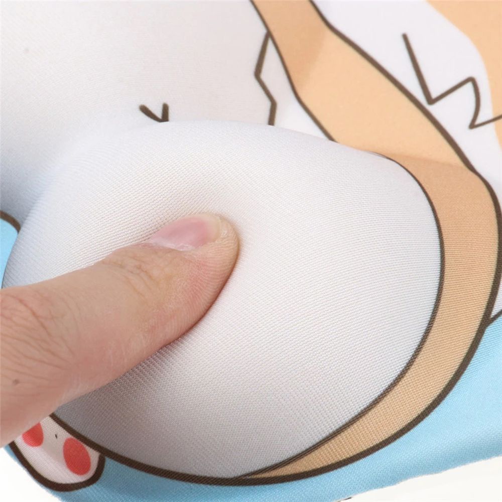 Tấm lót chuột máy tính bằng silica gel chống trượt hình chó corgi 3D êm ái dễ thương