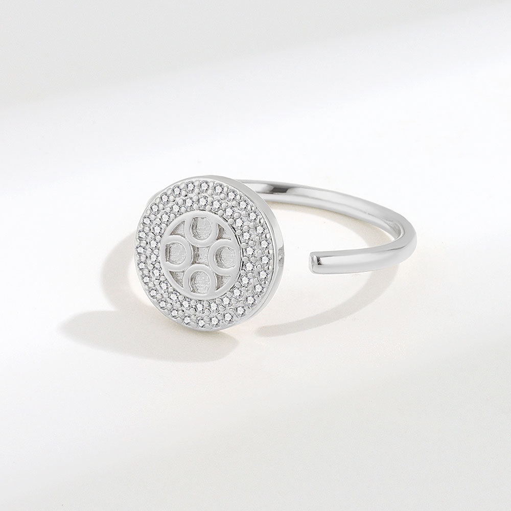 Nhẫn Xoay Mạ Vàng Đính Đá Zircon