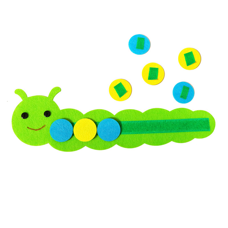 Montessori Đồ Chơi Xếp Hình Sâu Bướm Nhiều Màu Sắc Phân Loại Số Giáo Dục Sớm Dành Cho Trẻ Em