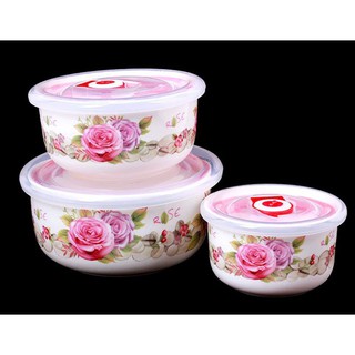 Set 3 bát sứ hút chân không