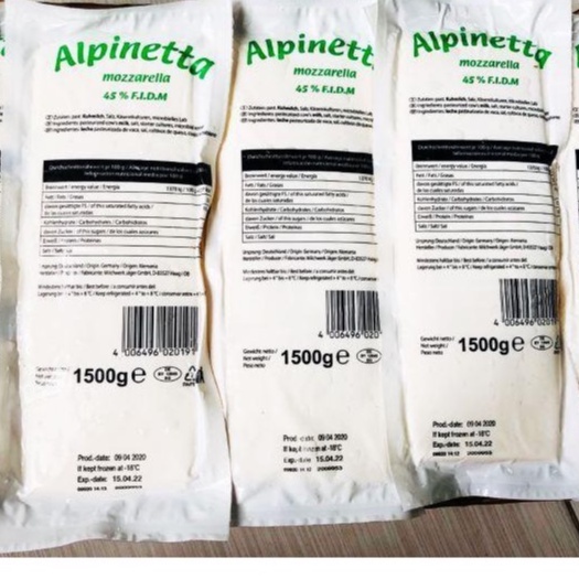 Phô Mai Mozzarella Cheese ALPINETTA Nguyên Khối 1.5KG