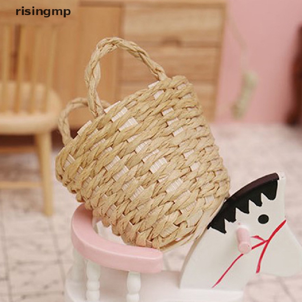 Giỏ Đan Mini Đựng Đồ Trang Trí Nhà Búp Bê Tỉ Lệ 1: 12 ♨Nóng Bỏng