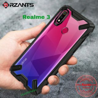 Ốp lưng Oppo Realme 3 chống sốc quân đội AZANTS thể thao lưng trong viền màu