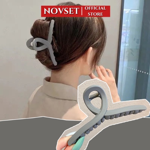 kẹp tóc càng cua hàn quốc Hottrend đẹp thiết kế nhựa nhám #KT_16881 , #1 Nhám xanh coban [ C401 XANH COBAN ]