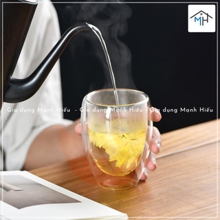 Cốc thủy tinh 2 lớp cách nhiệt