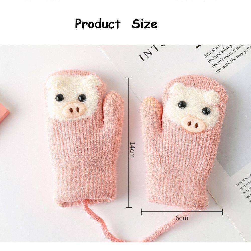 Găng Tay Dày Giữ Ấm Mùa Đông Kiểu Dáng Dễ Thương Cho Bé 1-3 Tuổi
