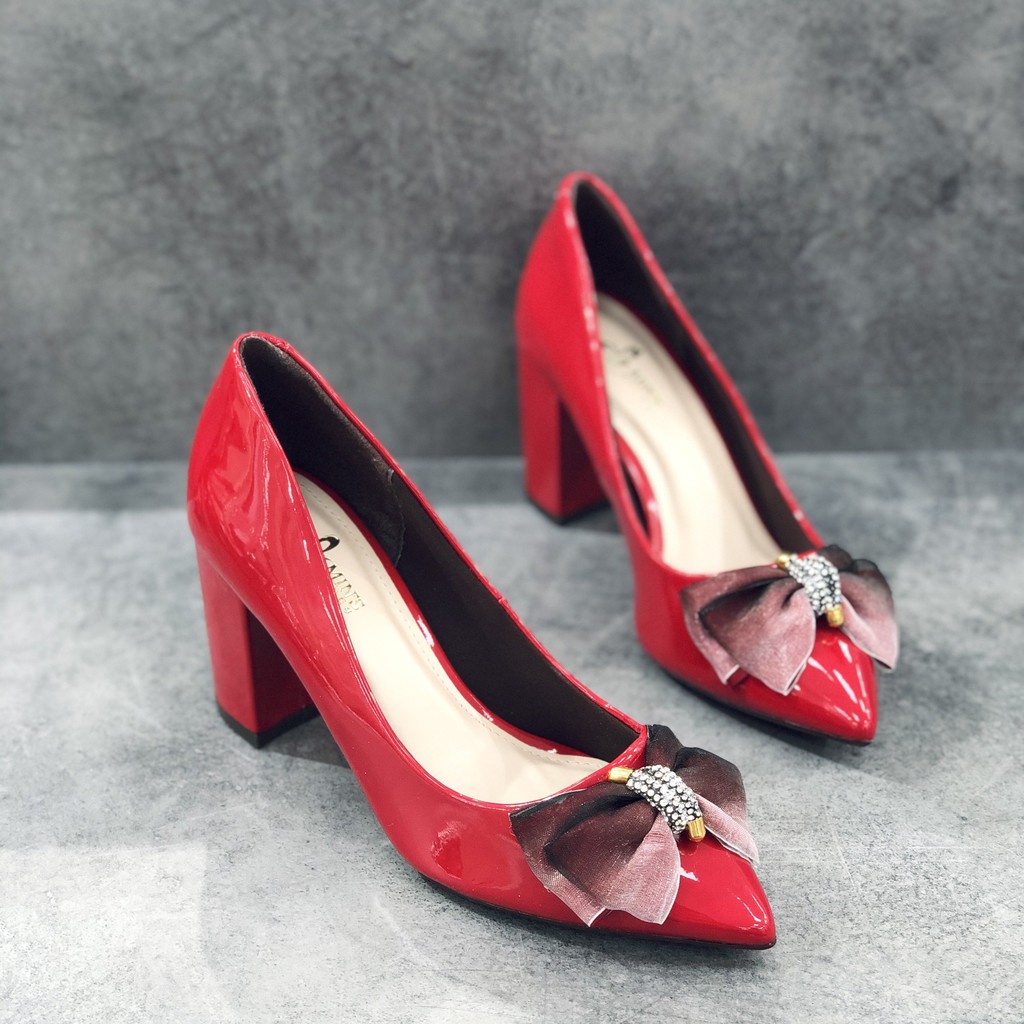 Min's Shoes - Giày Vuông Nơ Đá VN105