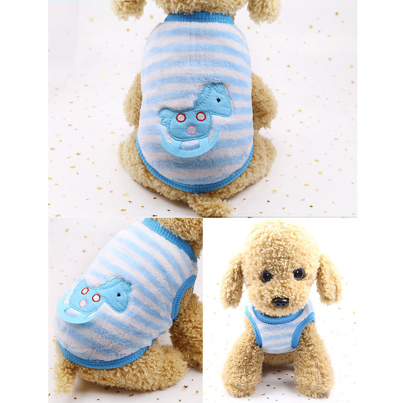 Trang Trí Phim Hoạt Hình Mùa Thu Và Mùa đông Quần áo Vật Nuôi Chất Liệu Vải Nỉ Chó Mèo Quần áo Vest Ấm áp Và Thoải Mái Và Dễ Dàng để Làm Sạch Bốn Kiểu