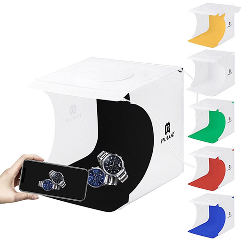 hộp chụp sản phẩm 2 dàn led siêu sáng, 6 màu nền tặng kèm